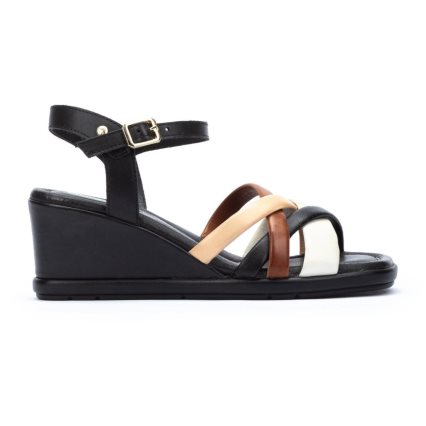 Women's Pikolinos TEULADA Wedge Sandals Black | NZ O9Q052A